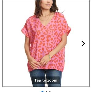 First Love pink leopard top